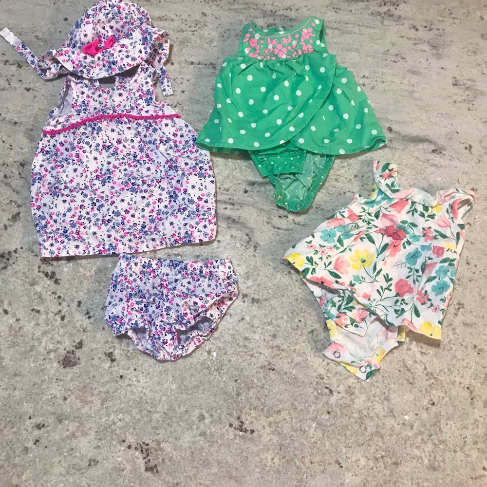 Adorable newborn dress lot